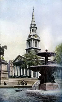 Church of St Martin-in-the-Fields, Trafalgar Square, London, c1930s.Artist: Herbert Felton