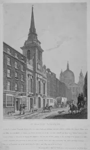 Jenkins Prints: Church of St Martin within Ludgate, City of London, 1814. Artist:s Jenkins