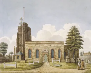 Acton Prints: Church of St Mary, Acton, Ealing, London, c1800