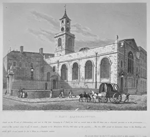 Skelton Prints: Church of St Mary Aldermanbury, City of London, 1814. Artist: Joseph Skelton