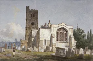 George Shepherd Prints: Church of St Mary at Lambeth, London, c1810. Artist: George Shepherd