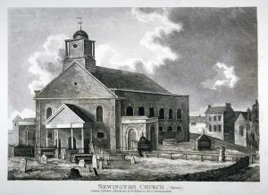 Church of St Mary Newington, Newington Butts, Southwark, London, 1824