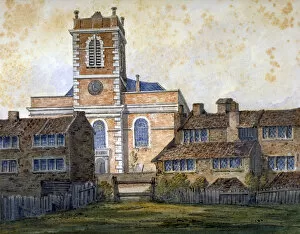 Bethnal Green Collection: Church of St Matthew, Bethnal Green, London, c1815. Artist: William Pearson
