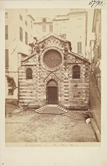 Genoa Liguria Italy Prints: Church of St. Matthew (San Matteo), Genoa, 1870-1880. Creator: Alfredo Noack