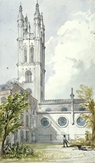 Billings Prints: Church of St Michael, Cornhill, City of London, 1837. Artist: Robert William Billings