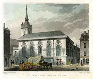 Queenhithe Prints: Church of St Michael Queenhithe, City of London, 1831. Artist: J Tingle