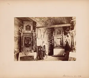 Nicholas Church Prints: Church of St Nicholas - interior, Moszczenica, 1893. Creator: Stanislaw Tomkowicz