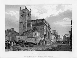 Le Keux Prints: Church of St Peter le Bailey, Oxford, 1835. Artist: John Le Keux