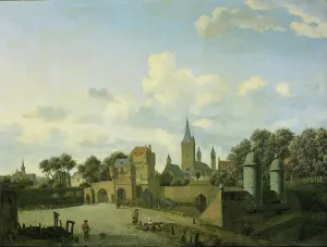 Heyden Jan Van Der Prints: The Church of St Severin in Cologne in an Imaginary Setting