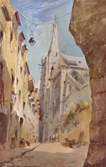 The Church of St. Severin, Paris, 19th century. Artist: James Holland The Church of St. Severin, Paris, 19th century. Artist: James Holland