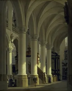 The church in St. Template in Brussels, 1853. Creator: Heinrich Hansen