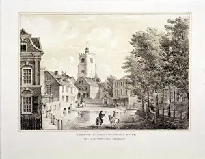 Brook Collection: Church Street in 1790, Hackney, London, 1835