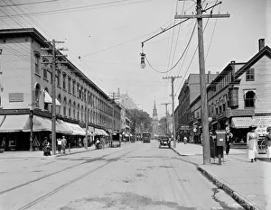 Vermont Prints: Church Street, north from bank, Burlington, Vt. between 1910 and 1920. Creator: Unknown