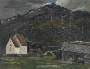 Small Prints: The Church at Ullensvang in Hardanger, probably 1835. Creator: Knud Baade