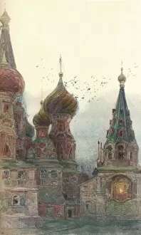 The Church of Vasili Blazhenni, Moscow, c1900, (1905). Artist: Georges Kossiakoff