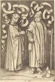 Prayer Beads Gallery: The Churchgoers, c. 1495 / 1503. Creator: Israhel van Meckenem