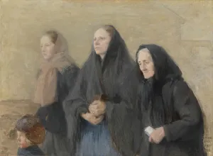 Hymn Book Prints: Churchgoers (Easter Morning), 1895-1900. Creator: Helene Schjerfbeck