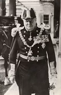 Winston Leonard Spencer Churchill Gallery: Churchill in Admirals uniform, 1946. Creator: Unknown