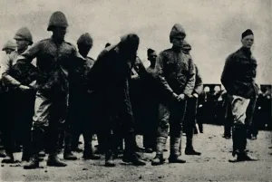 Pretoria Prints: Churchill in Captivity, November 1899, (1945). Creator: Unknown