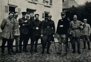 Emile Fayolle Prints: Churchill Visits The Somme Battlefield, 1915, (1945). Creator: Unknown