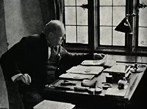 Churchill at Work, 1940s, (1945). Creator: Unknown