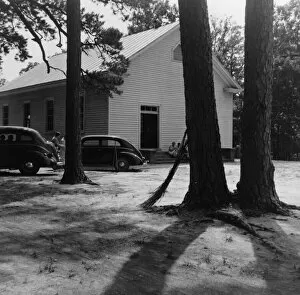 Churchyard Gallery: Churchyard on annual cleaning up day, Wheeleys Church, Person County, North Carolina, 1939