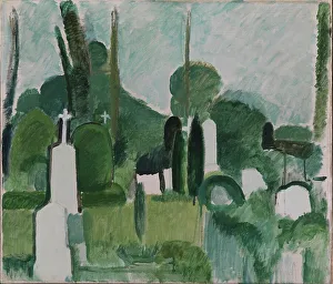The Churchyard in Svanninge, 1920. Creator: Harald Giersing