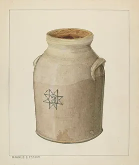 Fossum Prints: Churn, c. 1936. Creator: Magnus S. Fossum