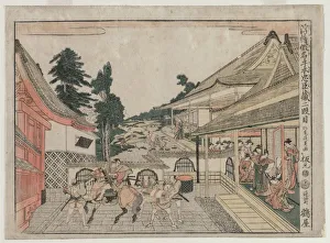 1761 1824 Prints: Chushingura: Act II (from the series Perspective Pictures for The Treasure House of Loyalty)