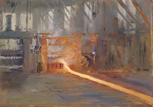 Casting Gallery: At the Chusovoy Metallurgical Plants. Artist: Kasatkin, Nikolai Alexeyevich (1859-1930)