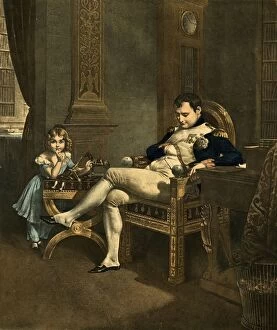 Napoleon Bonaparte Collection: Chut! Papa Dort!, 19th century, (1921). Creator: Unknown