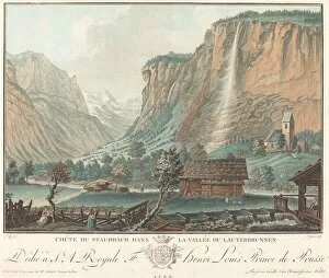 Janinet Francois Gallery: Chute de Staubbach, dans la Vallée de Lauterbrunnen (Falls at Staubbach... probably 1776)