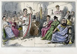 Judge Prints: Cicero denouncing Cataline, 1850s. Artist: John Leech