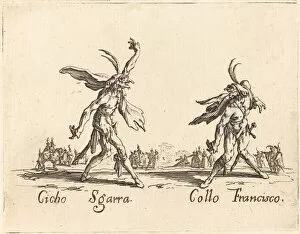 Commedia Dellarte Gallery: Cicho Sgarra and Collo Francisco, c. 1622. Creator: Jacques Callot