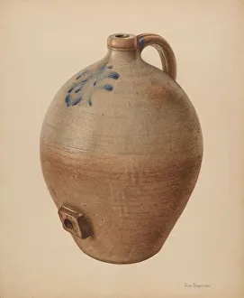 Cider Making Prints: Cider Jug, c. 1939. Creator: John Tarantino