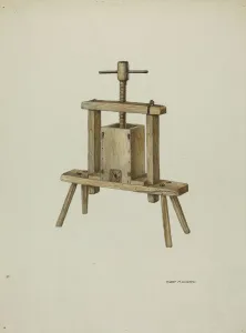 Harry Mann Waddell Prints: Cider Press, c. 1940. Creator: Harry Mann Waddell