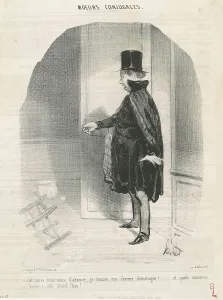 Leaving Home Prints: Ciel!...je trouve ma femme déménagée!, 19th century. Creator: Honore Daumier