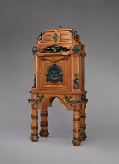 Linen Press Gallery: Cigar Cabinet, Paris, c. 1867. Creator: Charles-Guillaume Diehl