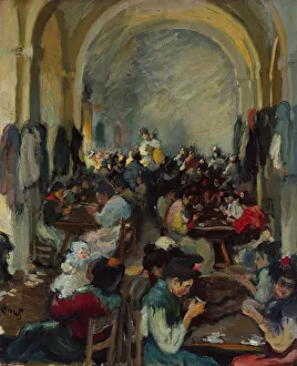Seville Prints: Cigar Making in Seville, 1899. Creator: Ricardo Canals y Llambí