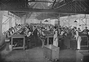 One of the cigar manufacturing departments at Salmon and Gluckstein, Ltd, London, c1870s (1903) One of the cigar manufacturing departments at Salmon and Gluckstein, Ltd, London, c1870s (1903)