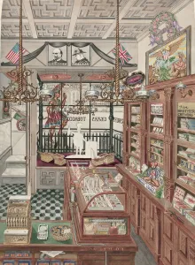 Harnly Perkins Prints: Cigar Store, 1901, 1935 / 1942. Creator: Perkins Harnly