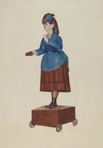 Cigar Store Prints: Cigar Store Figure, 1935 / 1942. Creator: Unknown
