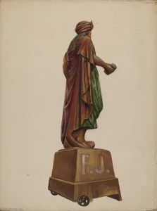 Cigar Store Figure, c. 1937. Creator: Walter Hochstrasser