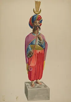 Cigar Store Figure: Turk, c. 1938. Creator: Irving L. Biehn