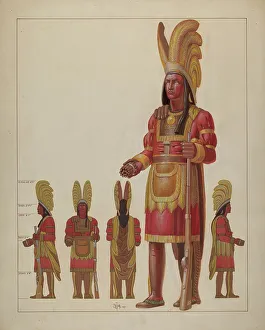 Cigar Store Indian, 1937. Creator: Otto E. Hake
