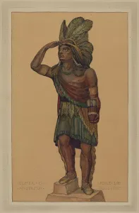 Anderson Elmer G Prints: Cigar Store Indian, c. 1936. Creator: Elmer G Anderson