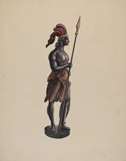 Cigar Store Indian, c. 1936. Creator: Richard F. Smith