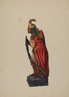 Cigar Store Indian, c. 1936. Creator: Richard F. Smith