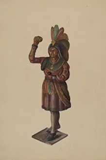 Cigar Store Indian, c. 1936. Creator: Walter Hochstrasser