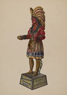 Cigar Store Indian, c. 1936. Creator: Walter Hochstrasser